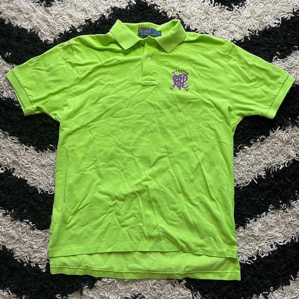 Green Polo Ralph Lauren Button Shirt Mens Large